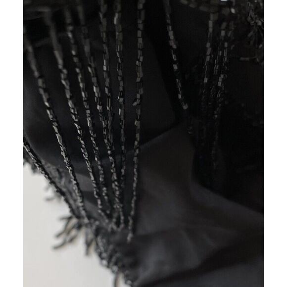 Stenay Silk Vintage Dress 10 Black Sequin Beaded 80’s Whimsigoth Black Romantic - Picture 7 of 9